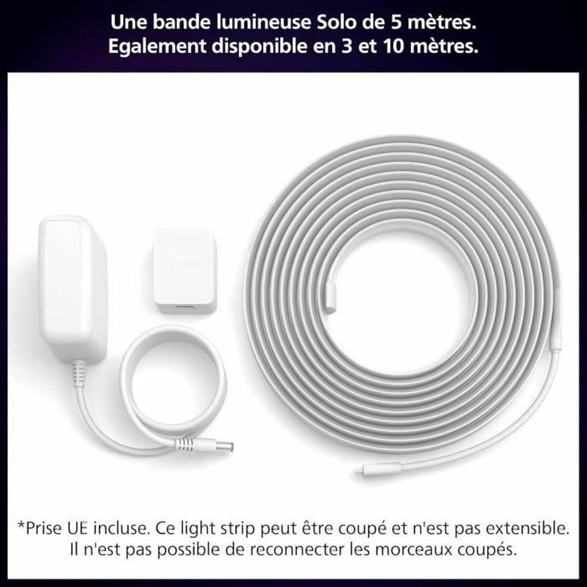 Węże LED Philips Solo Lightstrip Biały 20 W 5 m Ciepła Biel - Image 5