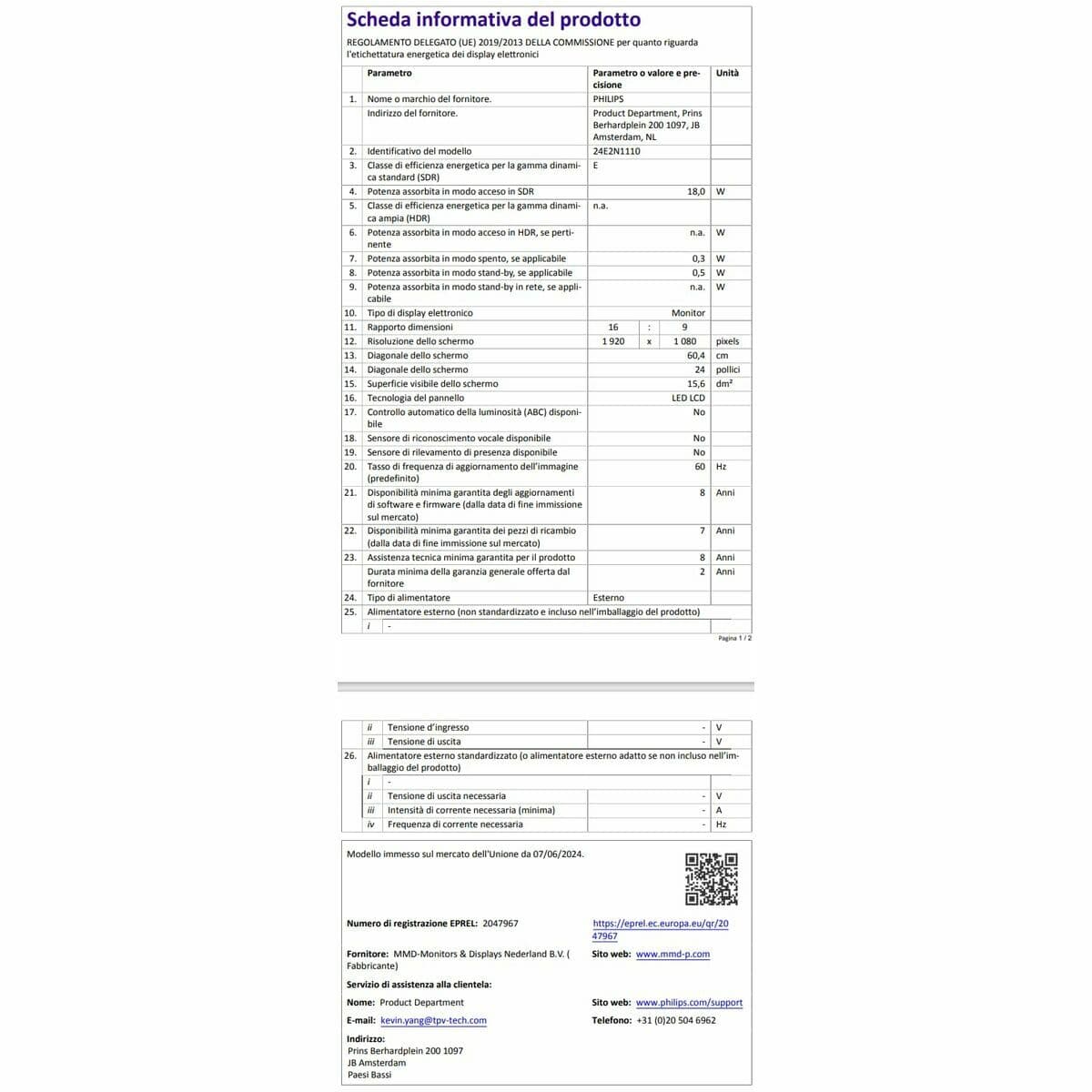 Monitor Philips 24E2N1110/00 23,8" Full HD - Image 15