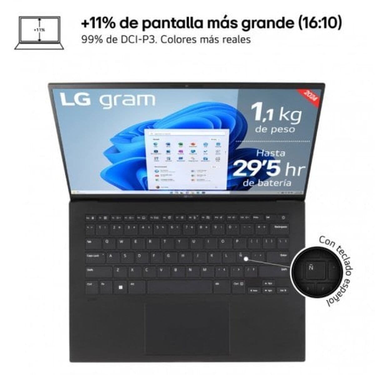 Laptop LG 14Z90S-G.AD78B Qwerty Español 14" 1,4 GHz Intel Core Ultra 7 155H 32 GB RAM 1 TB SSD (Reacondicionado A) - Image 15