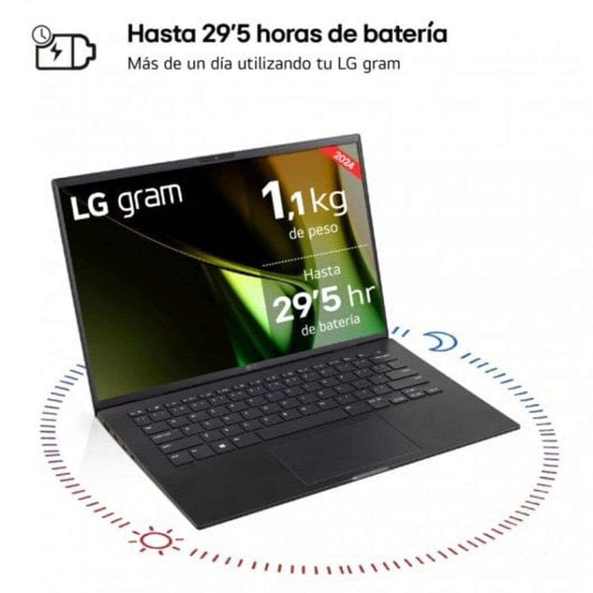 Laptop LG 14Z90S-G.AD78B Qwerty Español 14" 1,4 GHz Intel Core Ultra 7 155H 32 GB RAM 1 TB SSD (Reacondicionado A) - Image 17