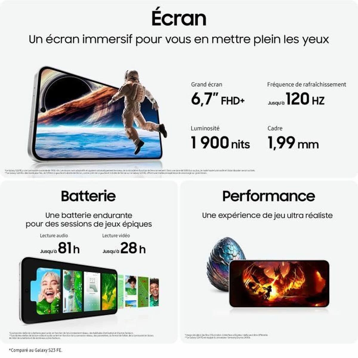 Smartphone Samsung Galaxy S24 FE 5G 6,7" 8 GB RAM 128 GB Grigio - Image 3