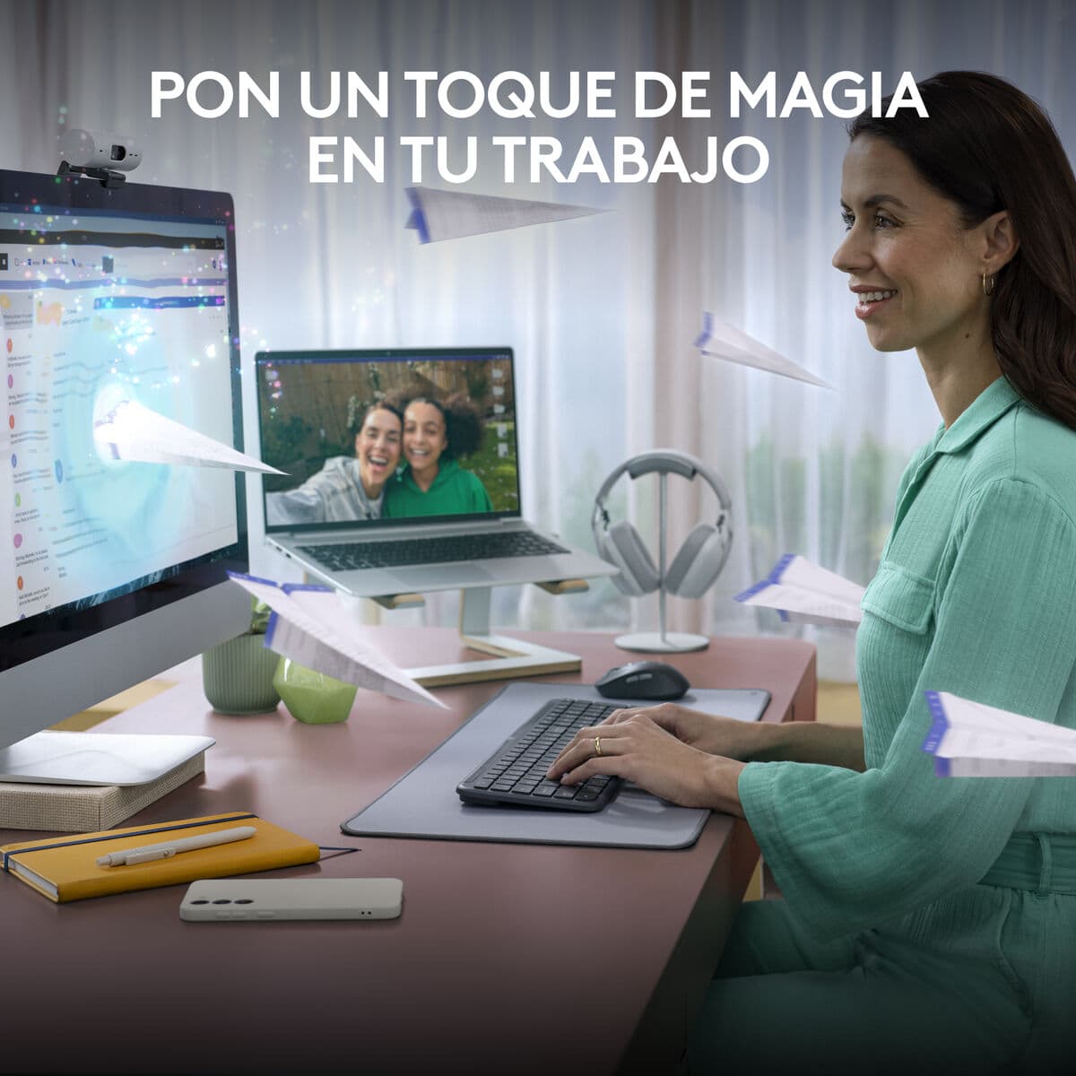 Drahtlose Tastatur Logitech 920-012455 Graphit QWERTY - Image 2