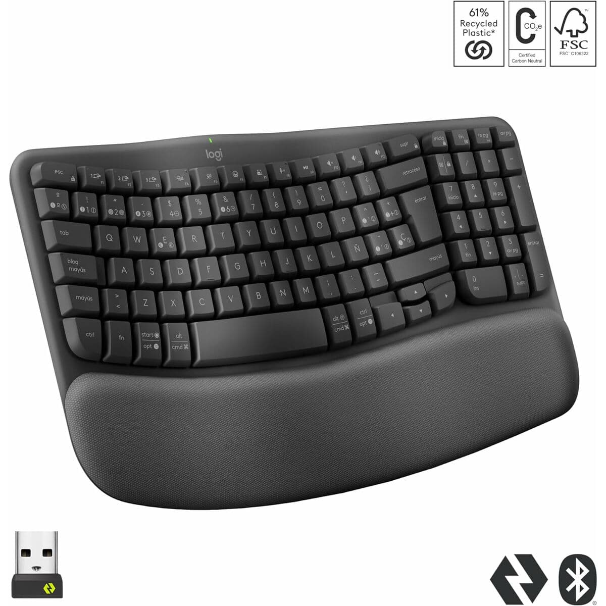 Clavier Logitech 920-012296 Graphite Espagnol QWERTY - Image 2