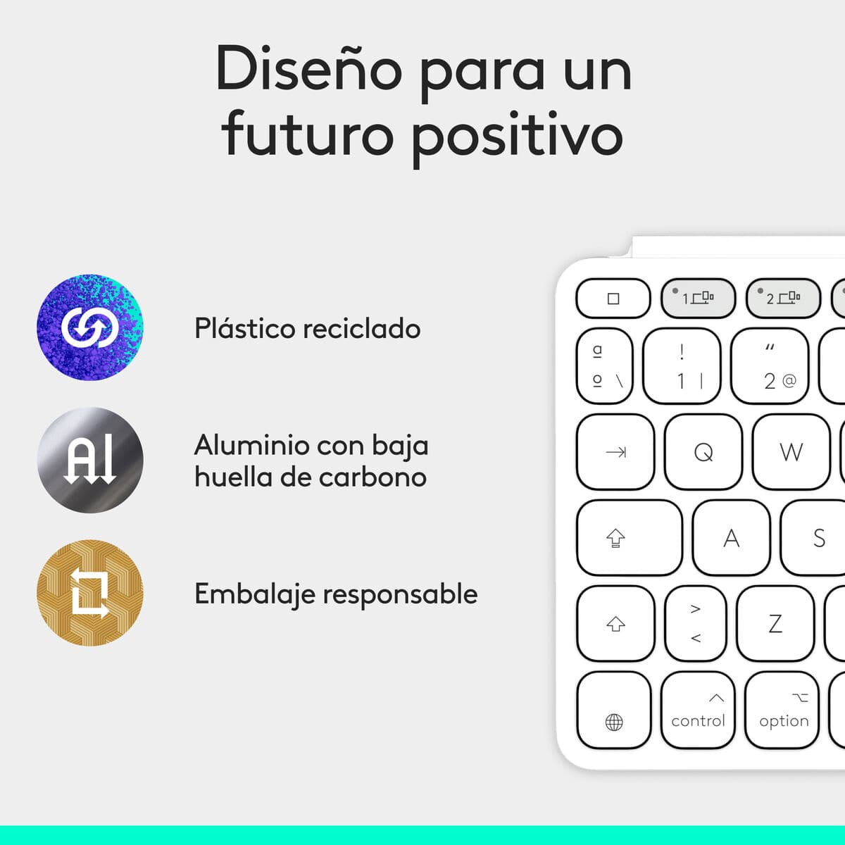 Clavier Bluetooth Logitech 920-013011 Espagnol Qwerty Gris Blanc/Gris - Image 17