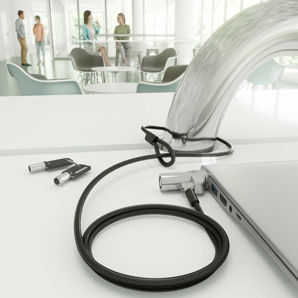 Cablu de Securitate Aisens ASLK-D45K06-BK Negru 1,5 m - Image 3