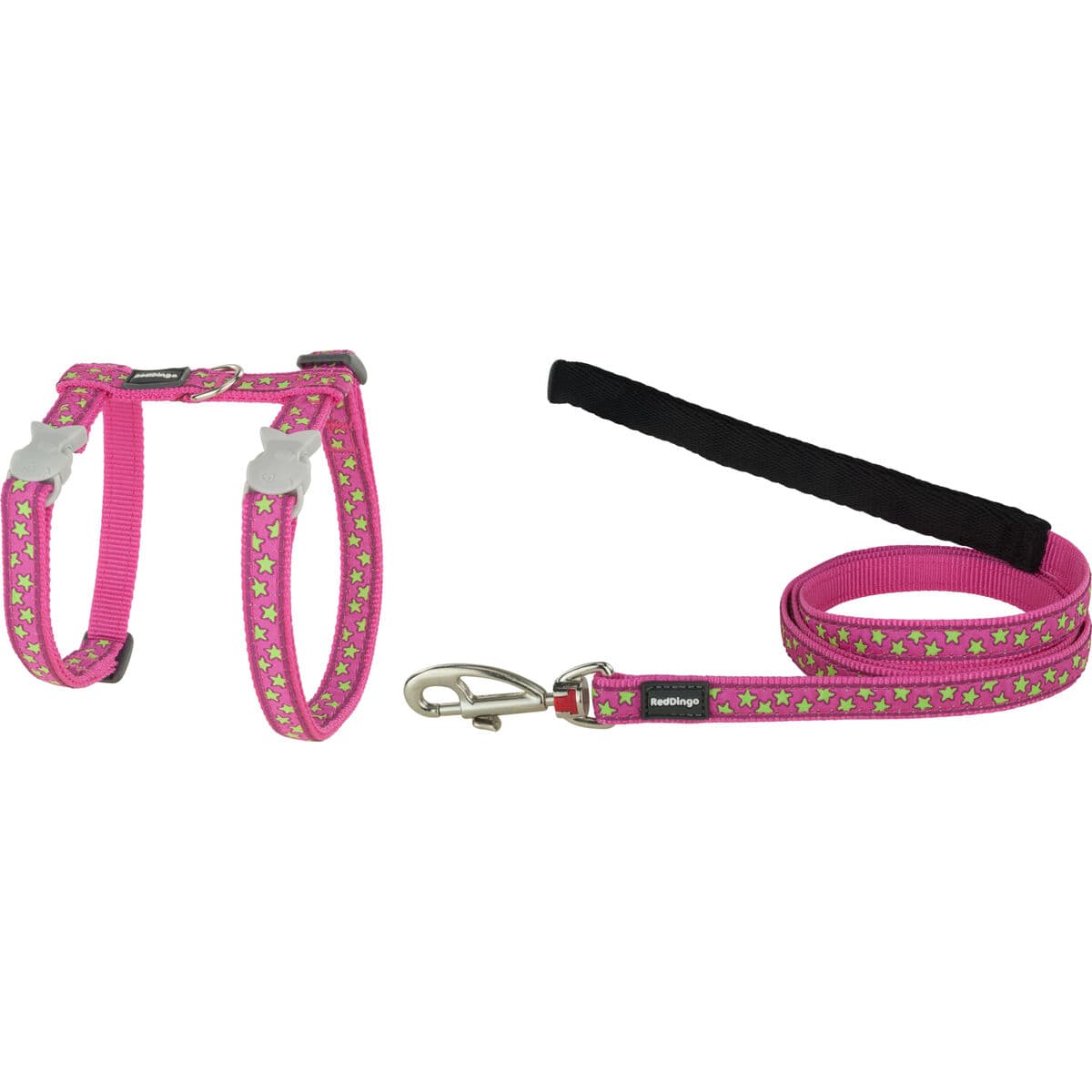 Kočičí postroj Red Dingo On Hot Růžový 21-35 cm