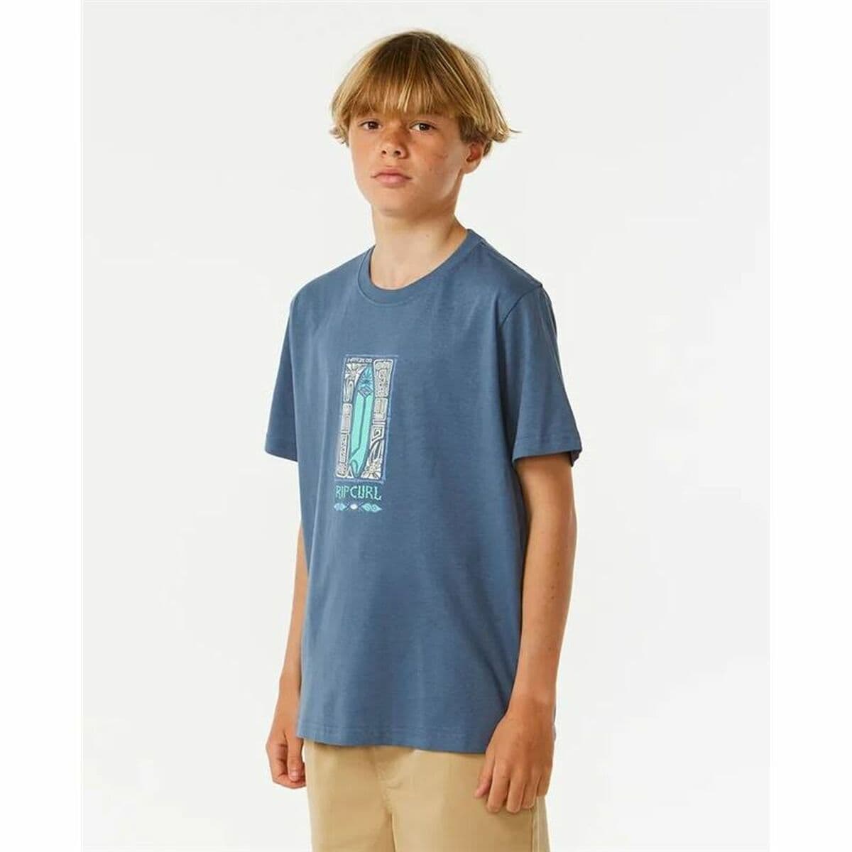 Barn T-shirt med kortärm Rip Curl Lost Island Blå - Image 3