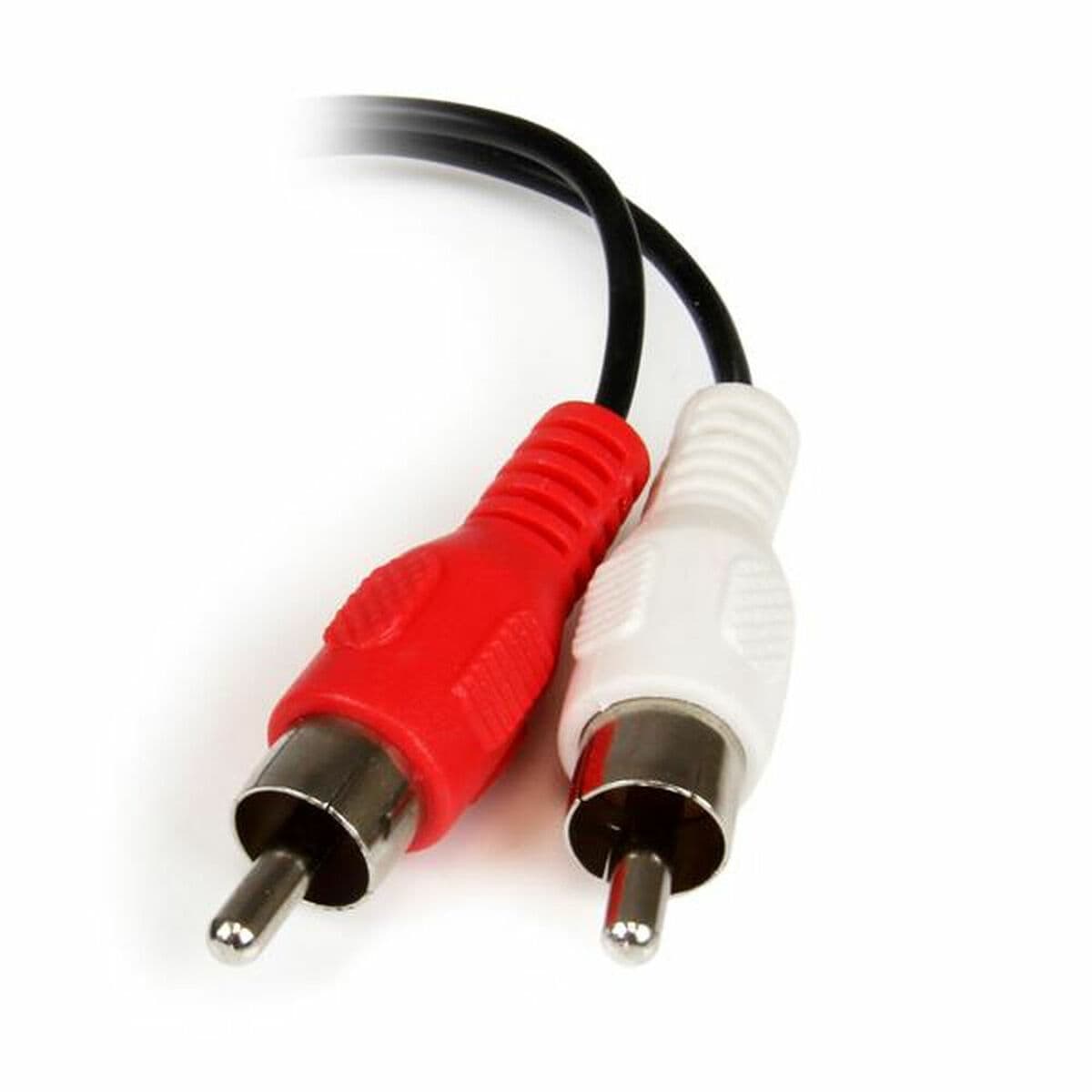 Ljudkabel Jack (3,5 mm) till 2 RCA Startech MUFMRCA              Svart 0,15 m - Image 2
