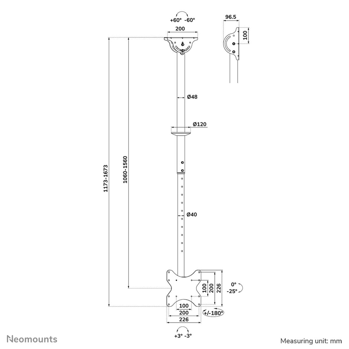 Support de table d'écran Neomounts CL35-340BL12 50 kg 23"-42" - Image 18