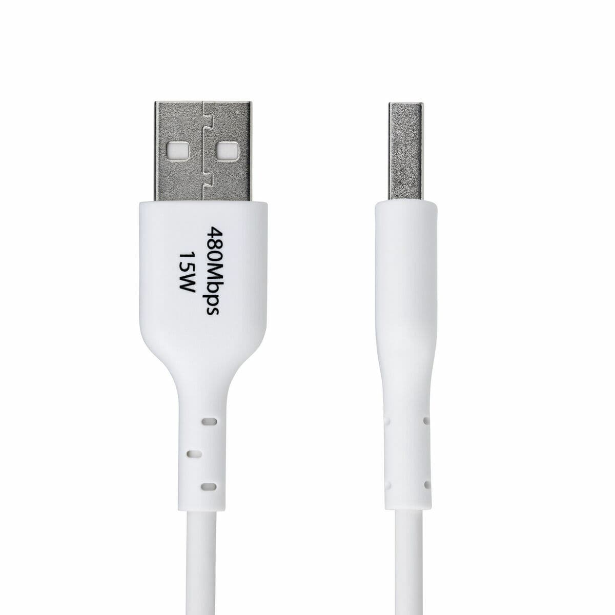 Câble USB Startech USB2AC1MNCWHE Blanc 1 m - Image 2