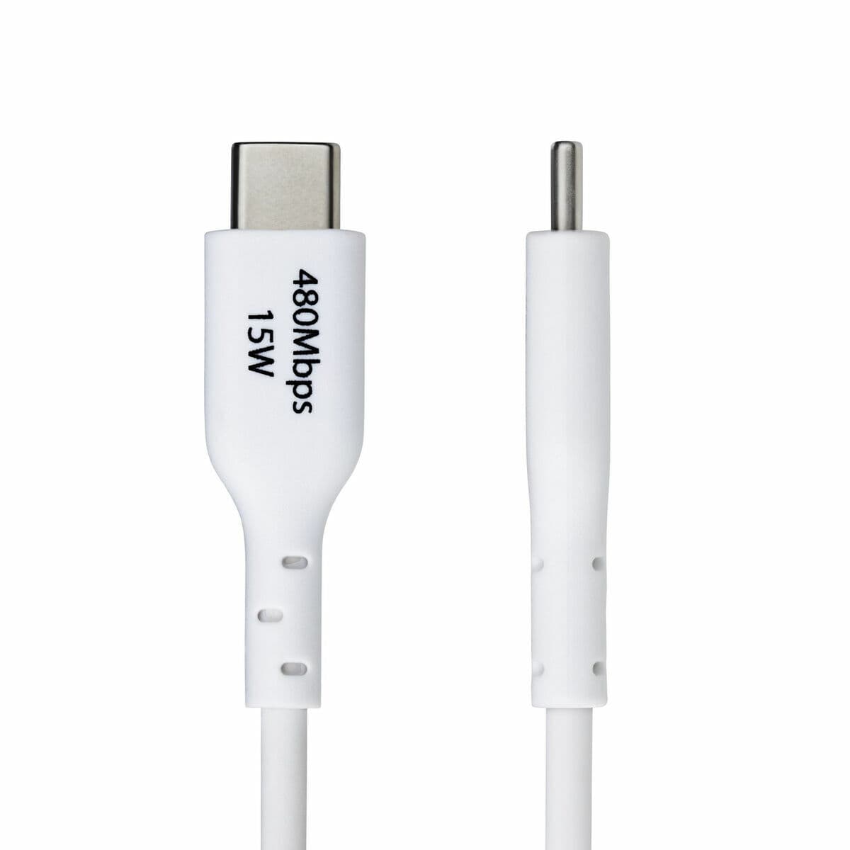 Câble USB Startech USB2AC1MNCWHE Blanc 1 m - Image 3
