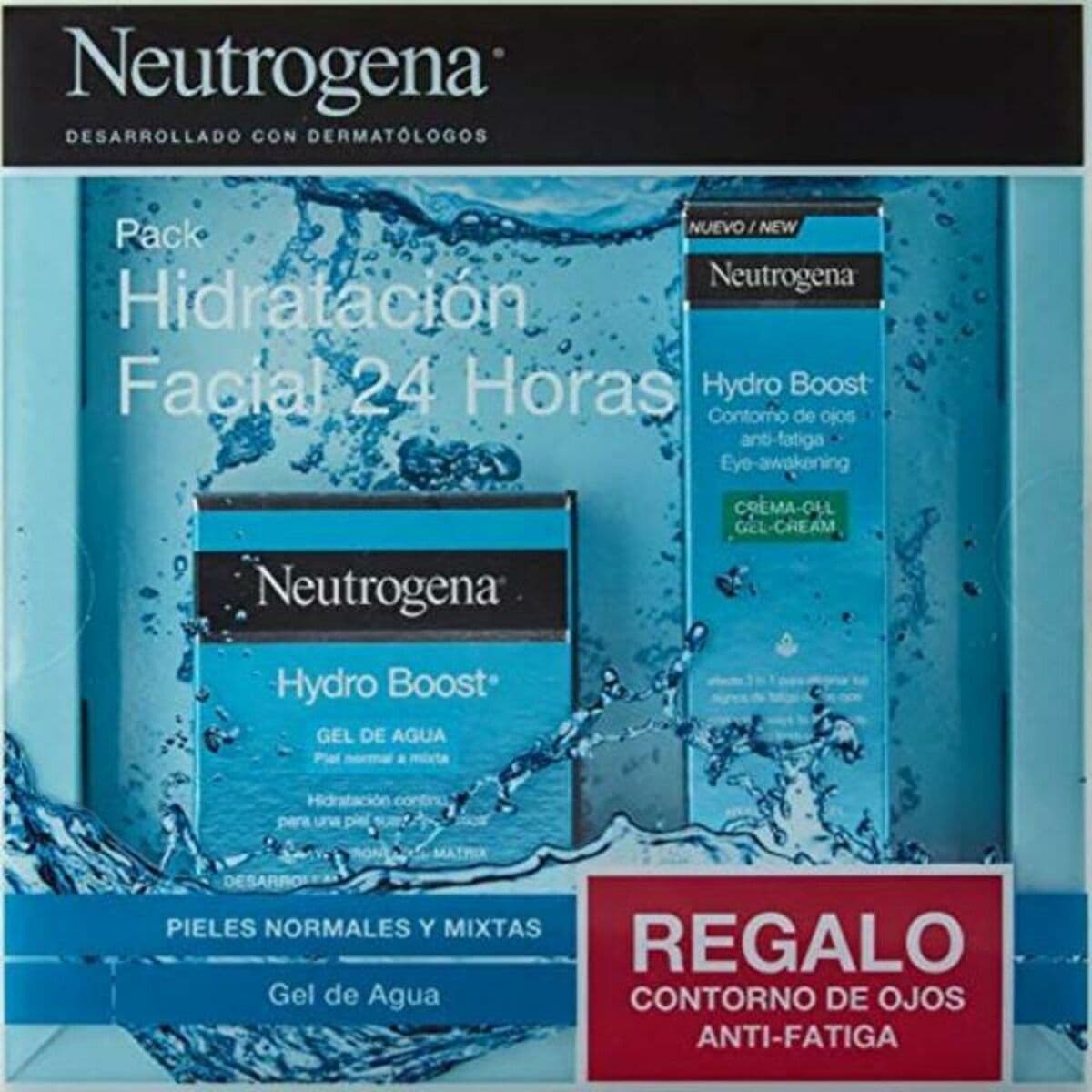 Set de Cosmética Unisex Neutrogena Hydro Boost Gel De Agua Facial 15 ml Gel 2 Piezas - Image 2