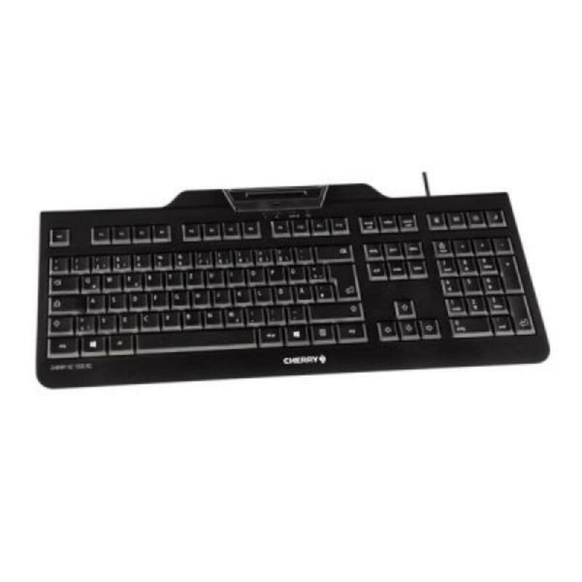 Teclado con Lector Cherry KC 1000 SC Negro QWERTY - Image 2