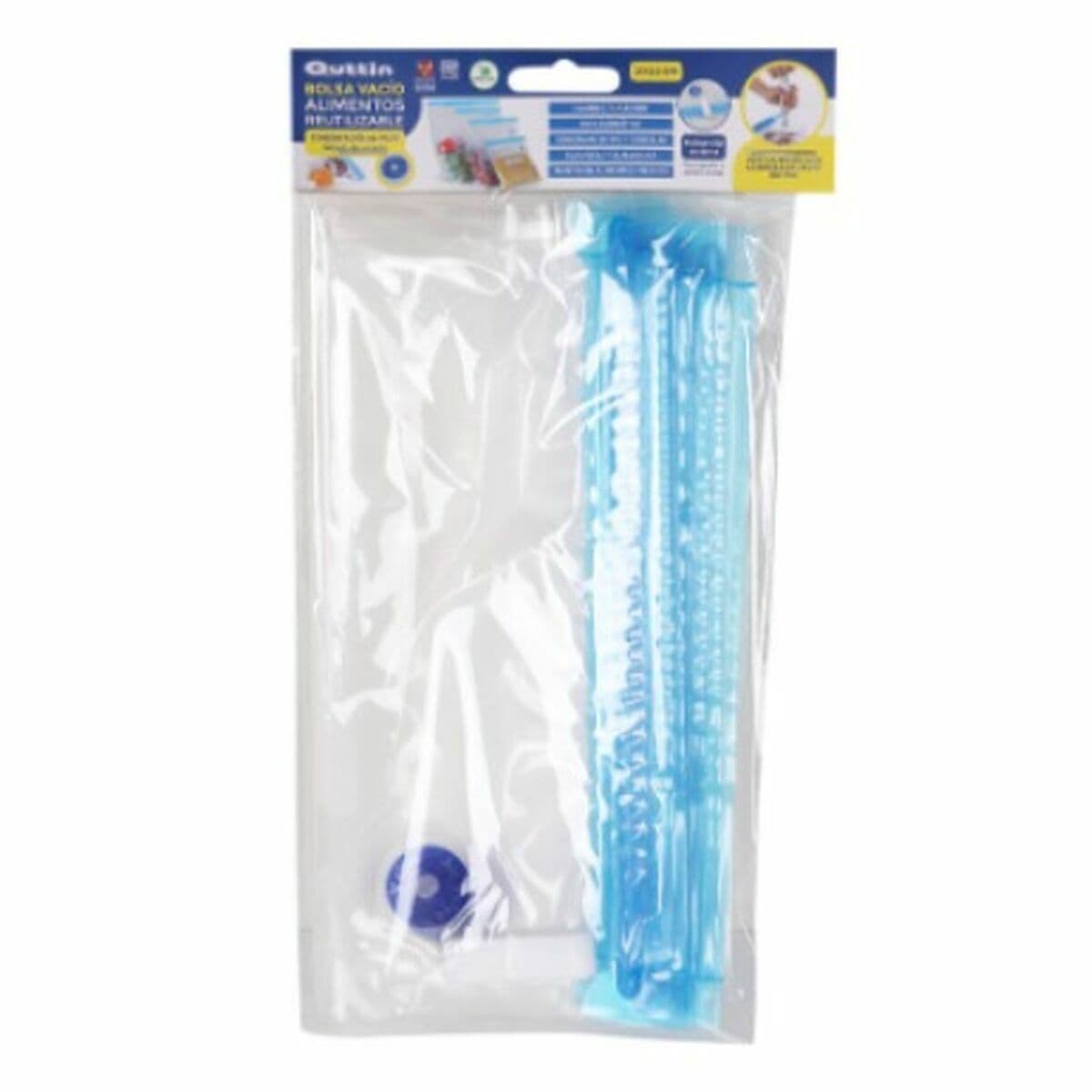 Bolsa Reutilizable para Alimentos Quttin Válvula de vacío 6 Piezas 21 x 22 cm (24 Unidades) - Image 2