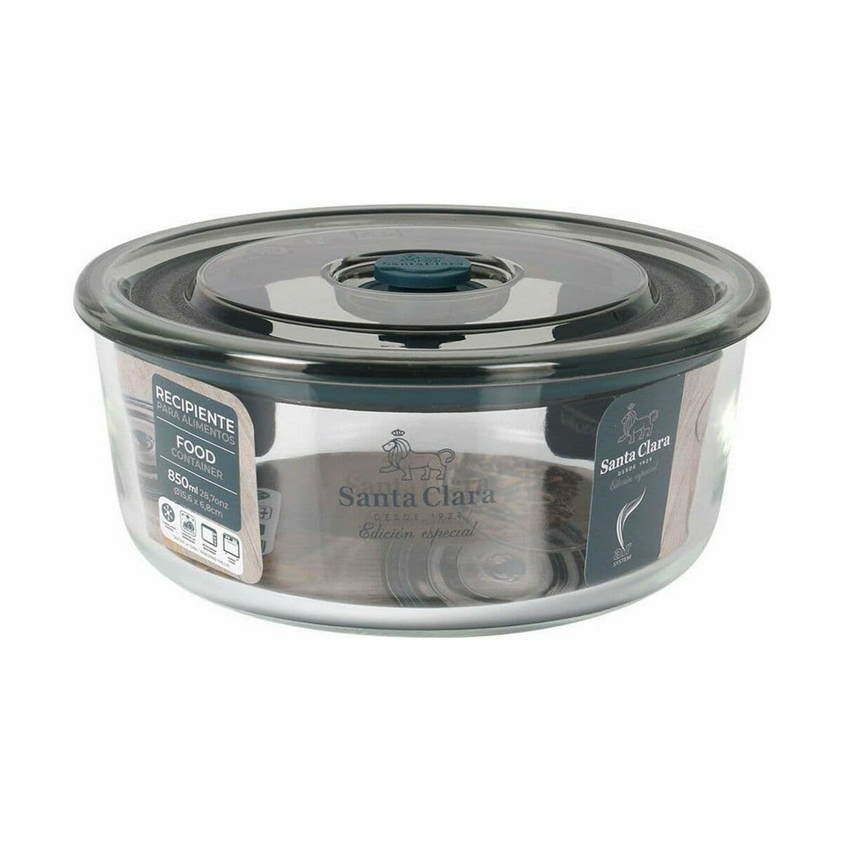 Hermetička Kutija za Ručak Santa Clara Siva 850 ml (4 kom.) - Image 2