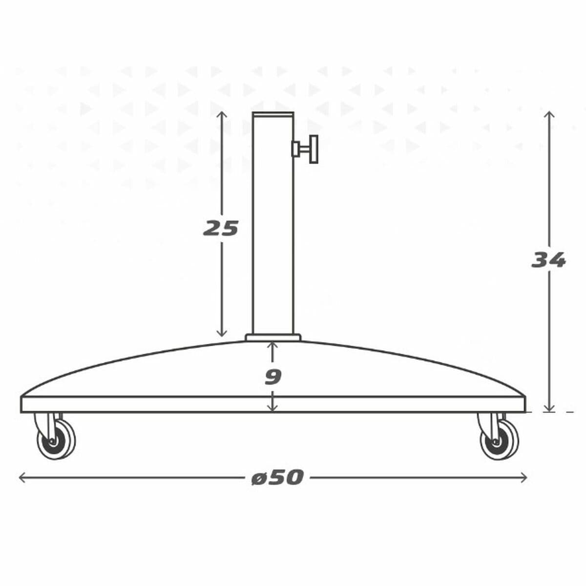 Pludmales saules sarga pamatne Aktive Melns 25 kg Ar riteņiem - Image 3