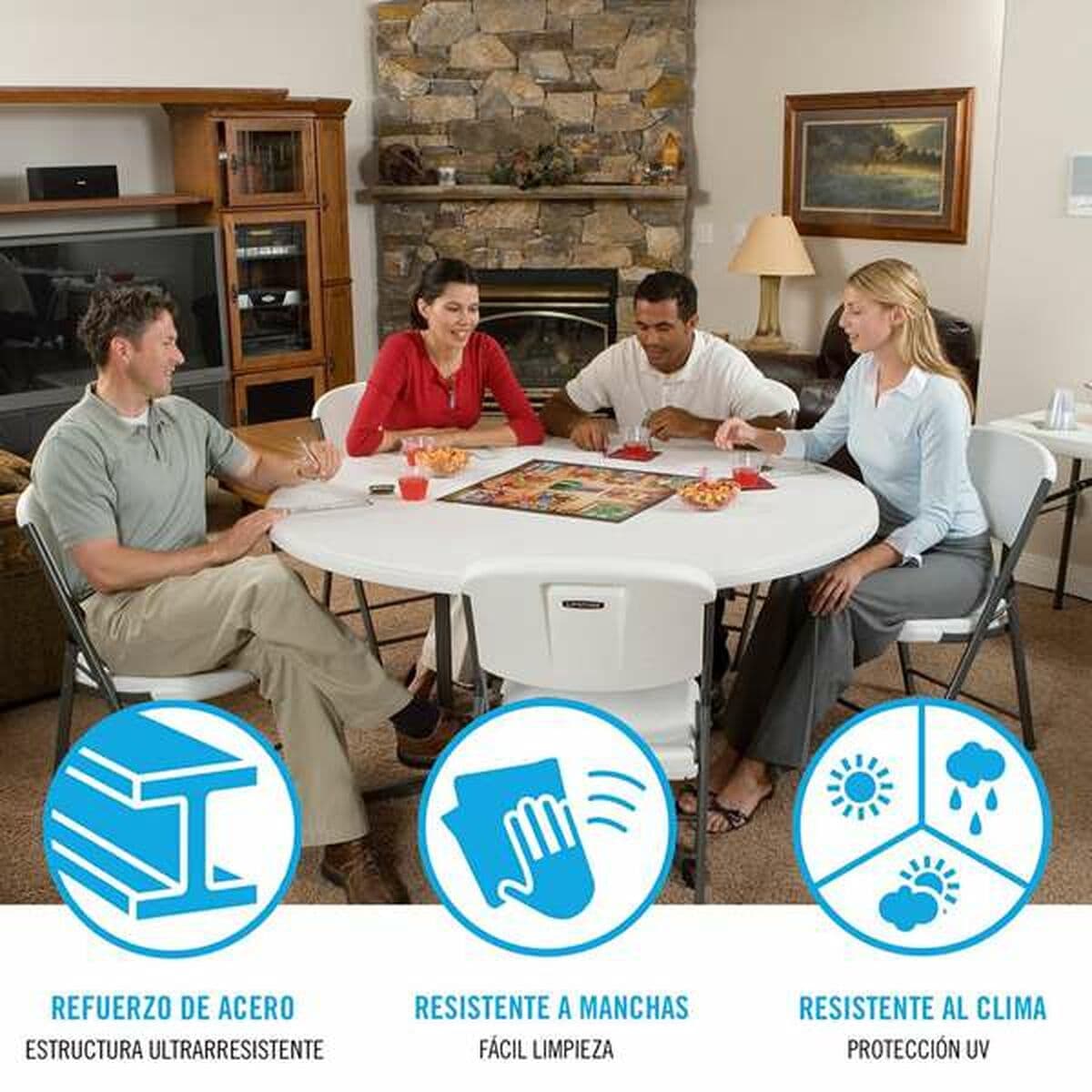 Mesa Plegable Lifetime Ø 152 cm Redonda - Image 5