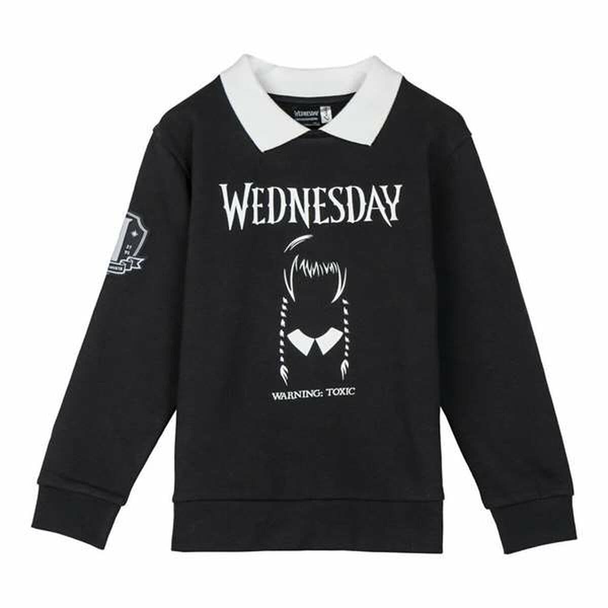Sudadera Infantil Wednesday Gris oscuro