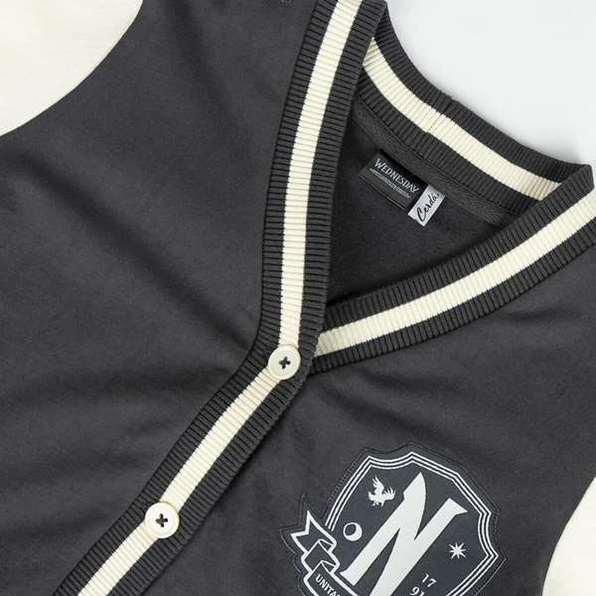 Uniseksinis džemperis be gobtuvo Wednesday Tamsiai pilka - Image 3