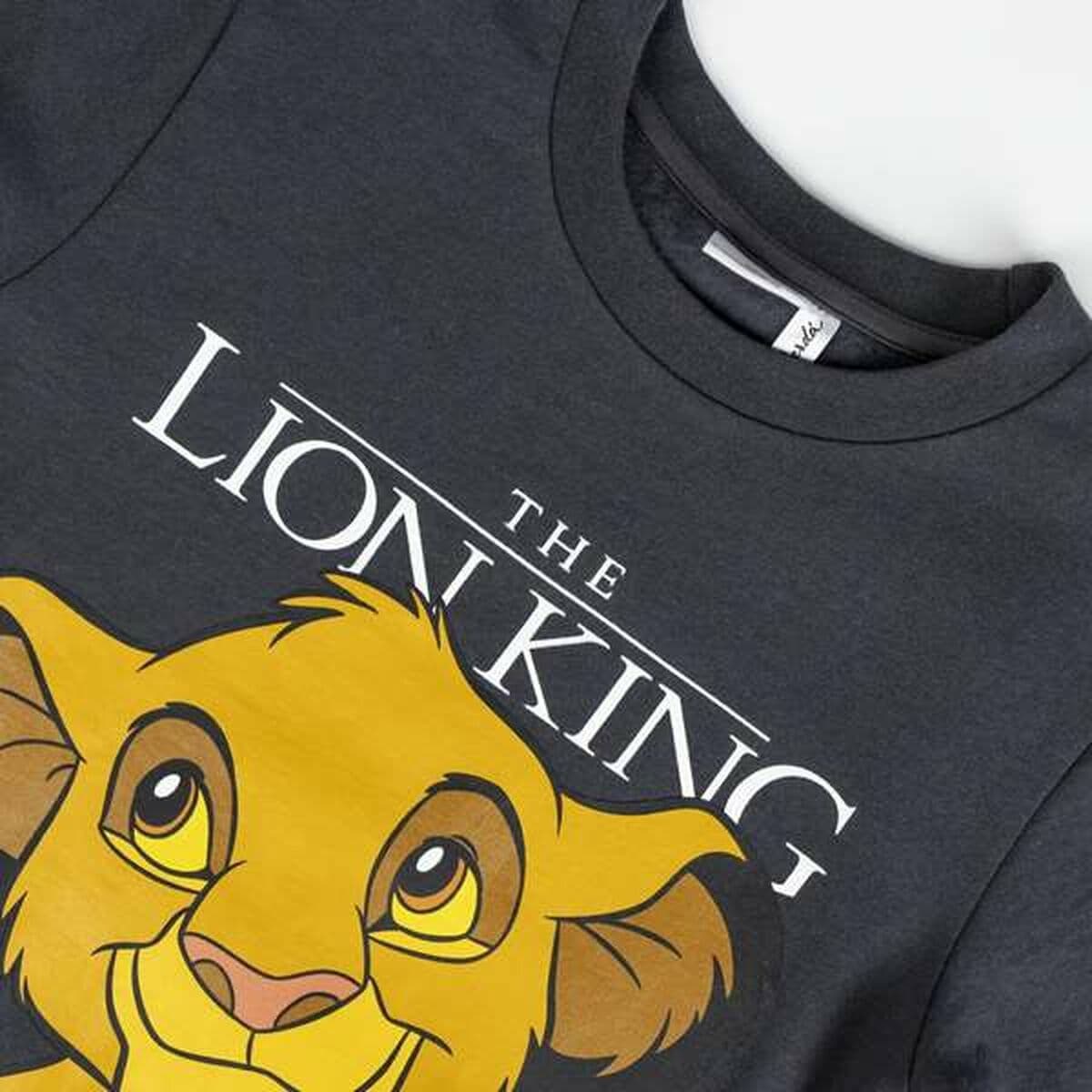Bluza bez kaptura Unisex The Lion King Ciemny szary - Image 3