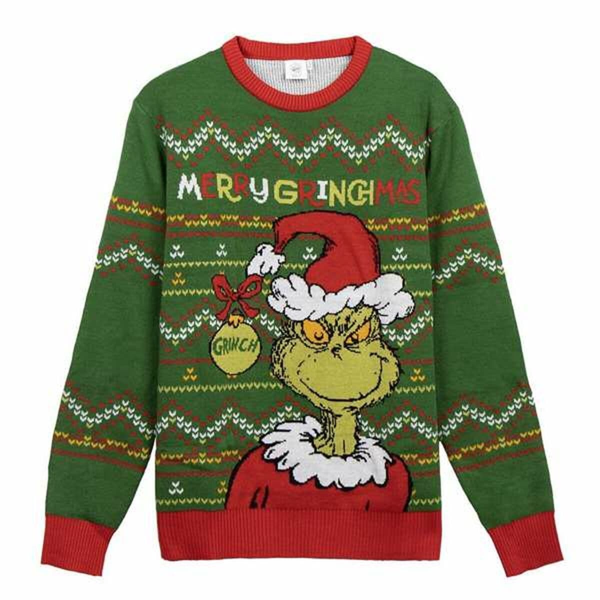 Herren Pullover The Grinch grün S