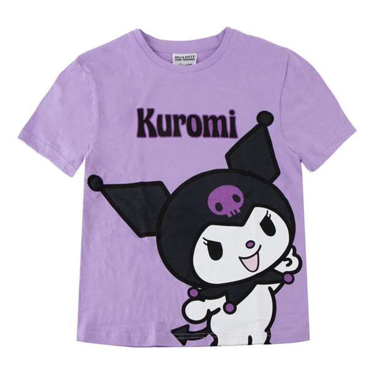 Camiseta de Manga Corta Infantil Hello Kitty Morado
