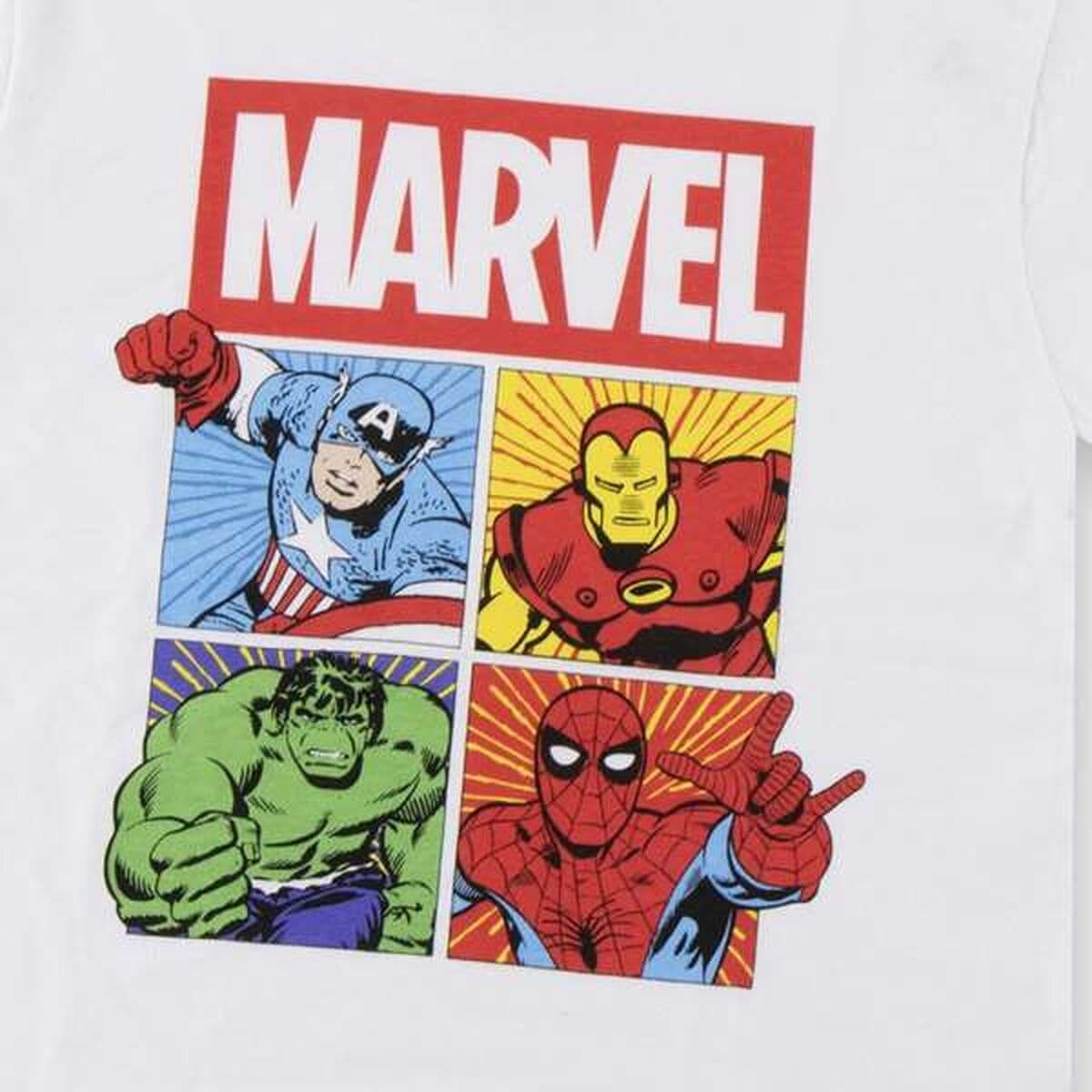 Camiseta de Manga Corta Infantil Marvel Blanco - Image 3