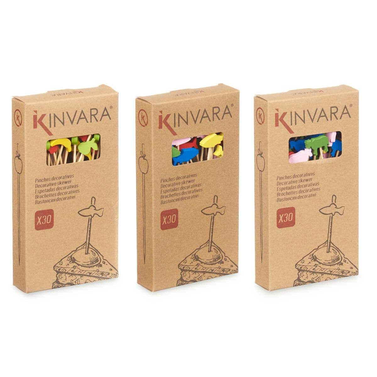 Sada grilovacích špízů Kinvara Bambus Špice, hrot Dekorovaný (24 kusů) - Image 4