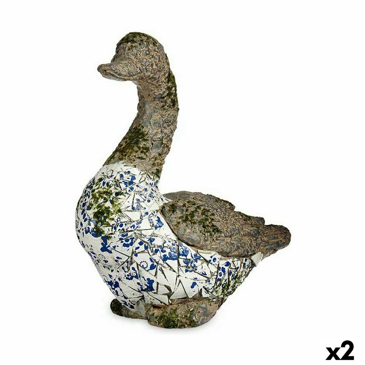 Figura Decorativa para Jardín Ibergarden Poliresina Pato 17 x 42 x 40 cm (2 Unidades)