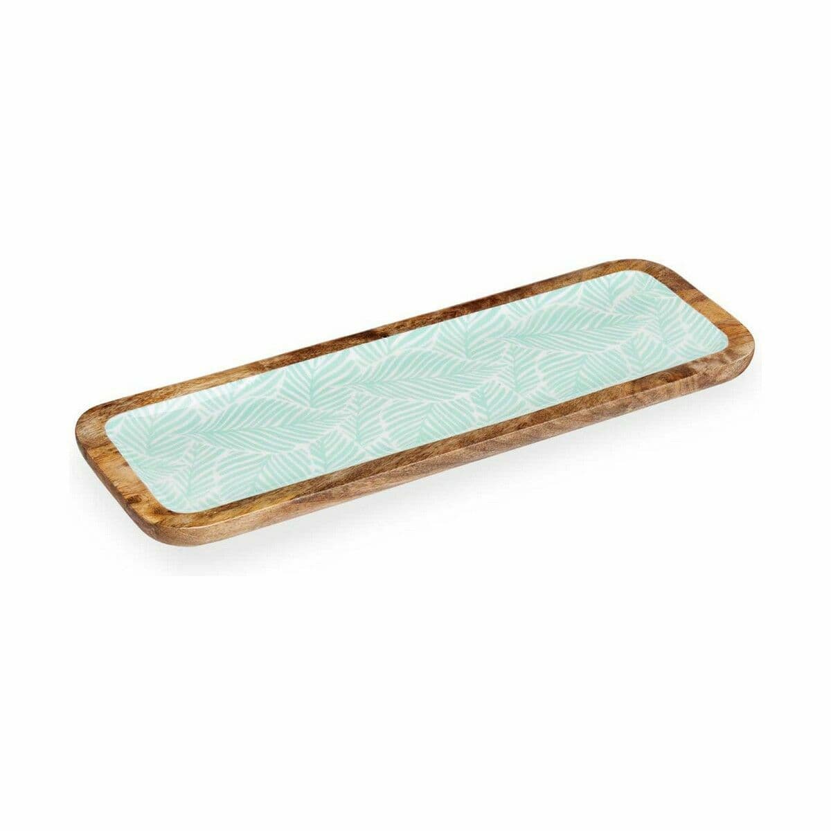 Lauakaunistus Gift Decor Valge Pruun Roheline Polüester Vaik Mangopuit 45 x 15 cm 15,2 x 2,54 x 45,7 cm Taime leht (6 Ühikut) - Image 2