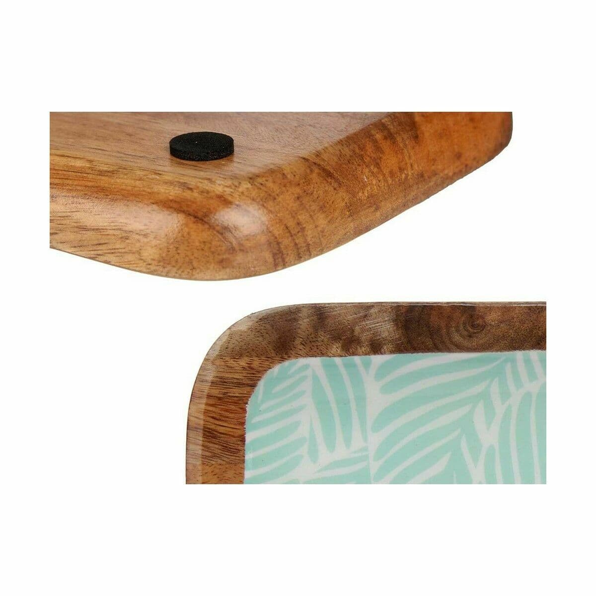 Lauakaunistus Gift Decor Valge Pruun Roheline Polüester Vaik Mangopuit 45 x 15 cm 15,2 x 2,54 x 45,7 cm Taime leht (6 Ühikut) - Image 4