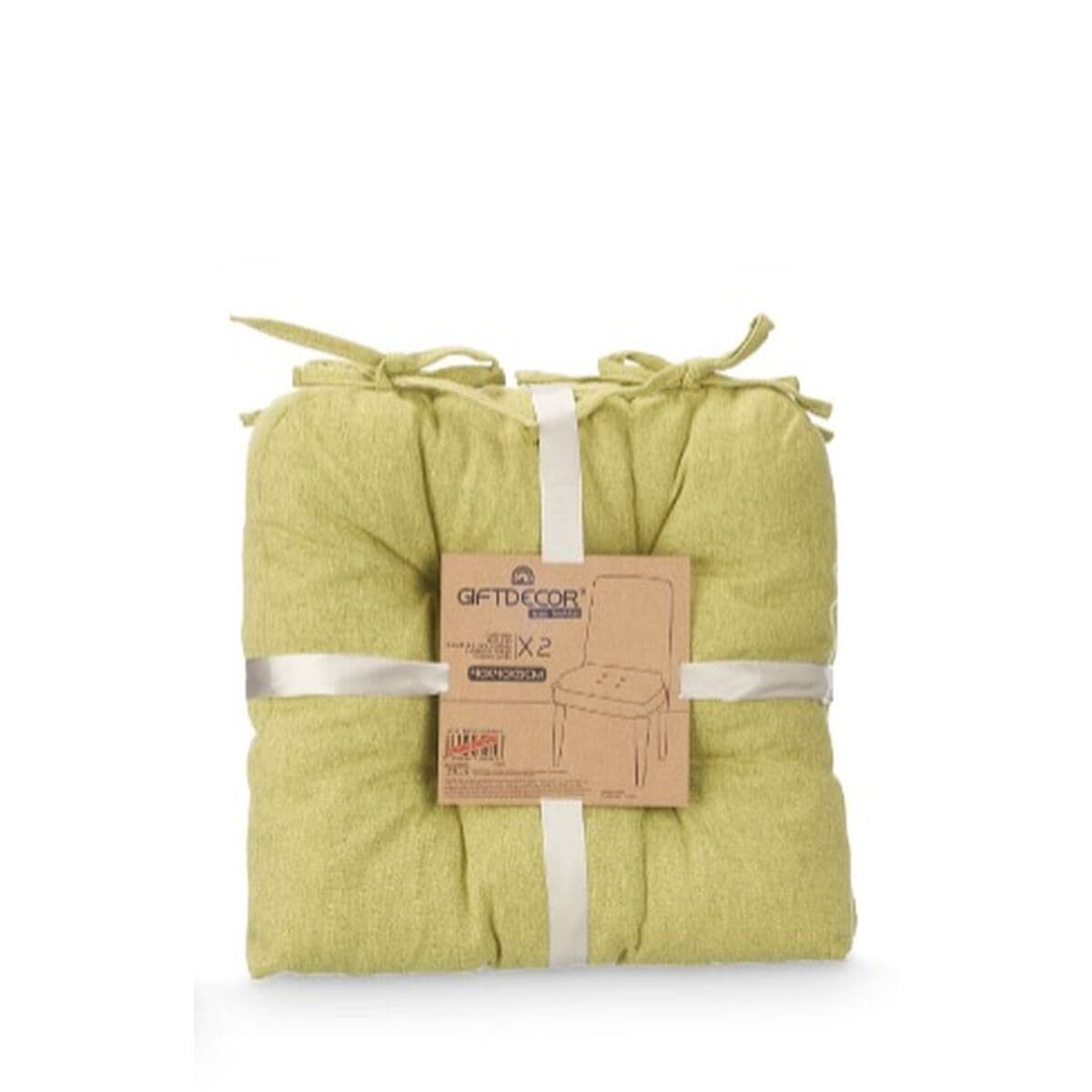 Set de cojines Gift Decor Verde 40 x 40 x 7 cm 2 Piezas (6 Unidades) - Image 6