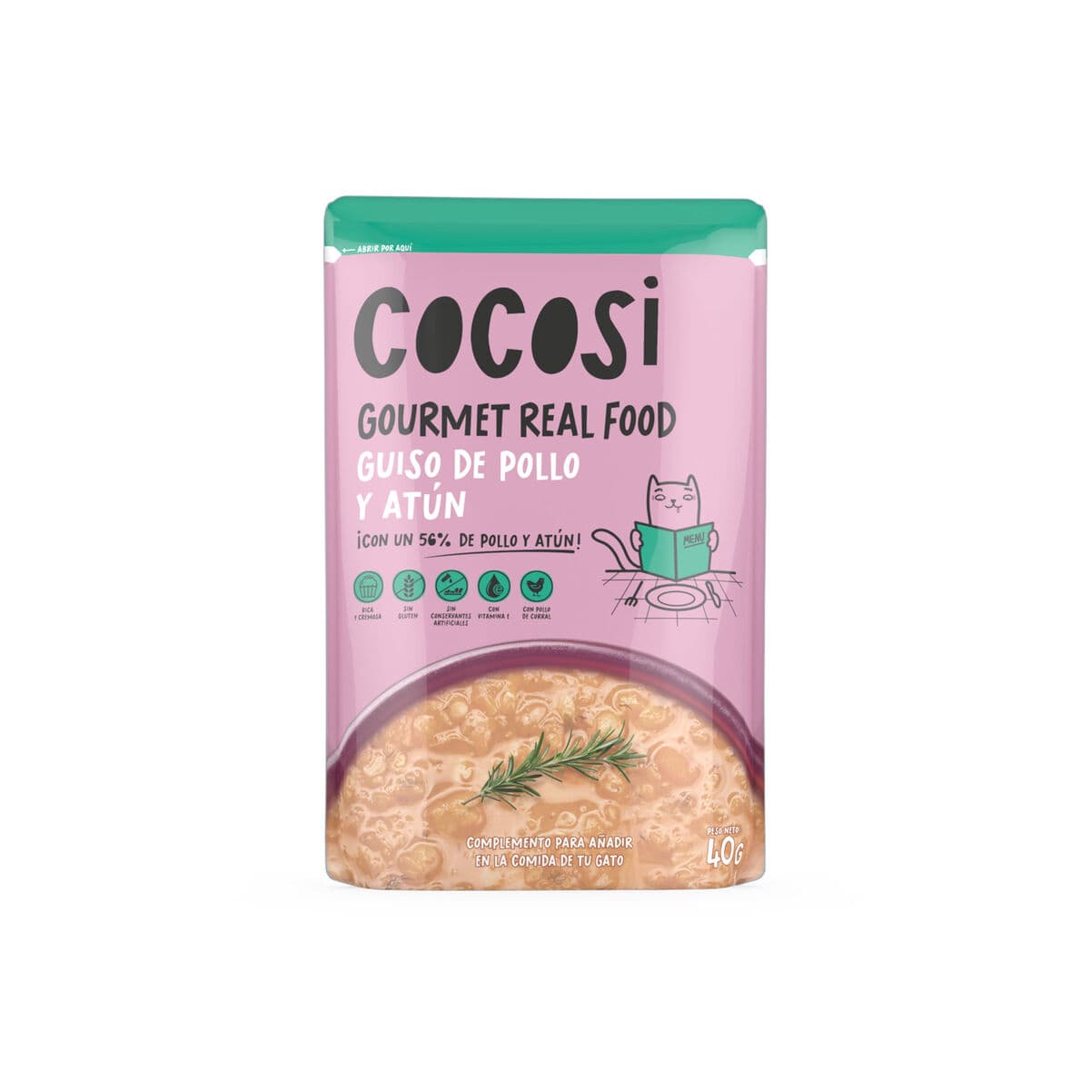 Mačja hrana Cocosi Gourmet Real Food 40 g Tunjevina 12 kom. - Image 2