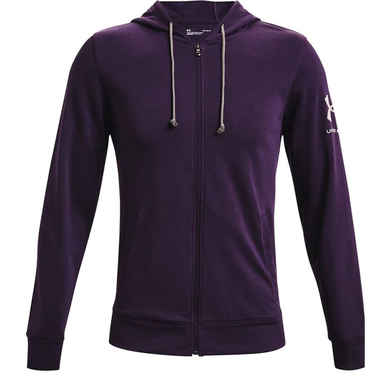 Sportjackefür Herren Under Armour Rival Terry Magenta