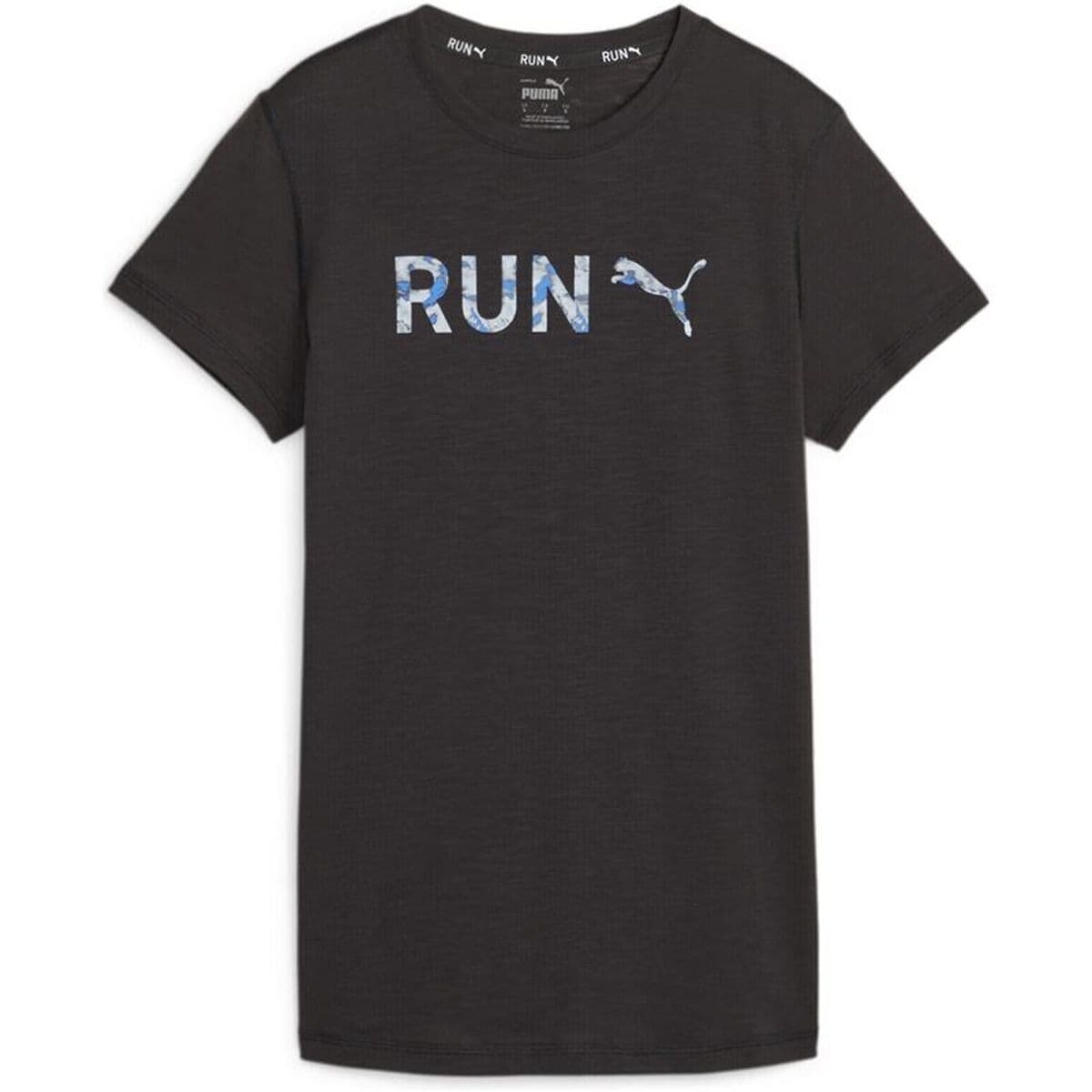 Damen Kurzarm-T-Shirt Puma Graphicc Icy Azule Schwarz