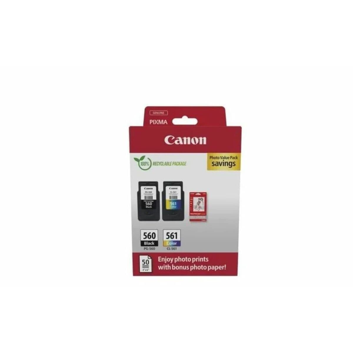 Originali rašalo kasetė Canon PG-560 Noir + CL-561 Couleur Spalvotas