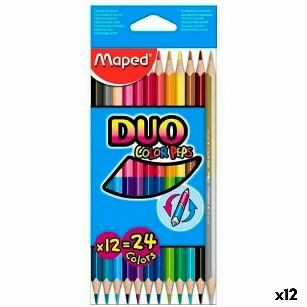 Buntstifte Maped Duo Color' Peps	 Bunt Zweifachem Ende 12 Stücke (12 Stück)