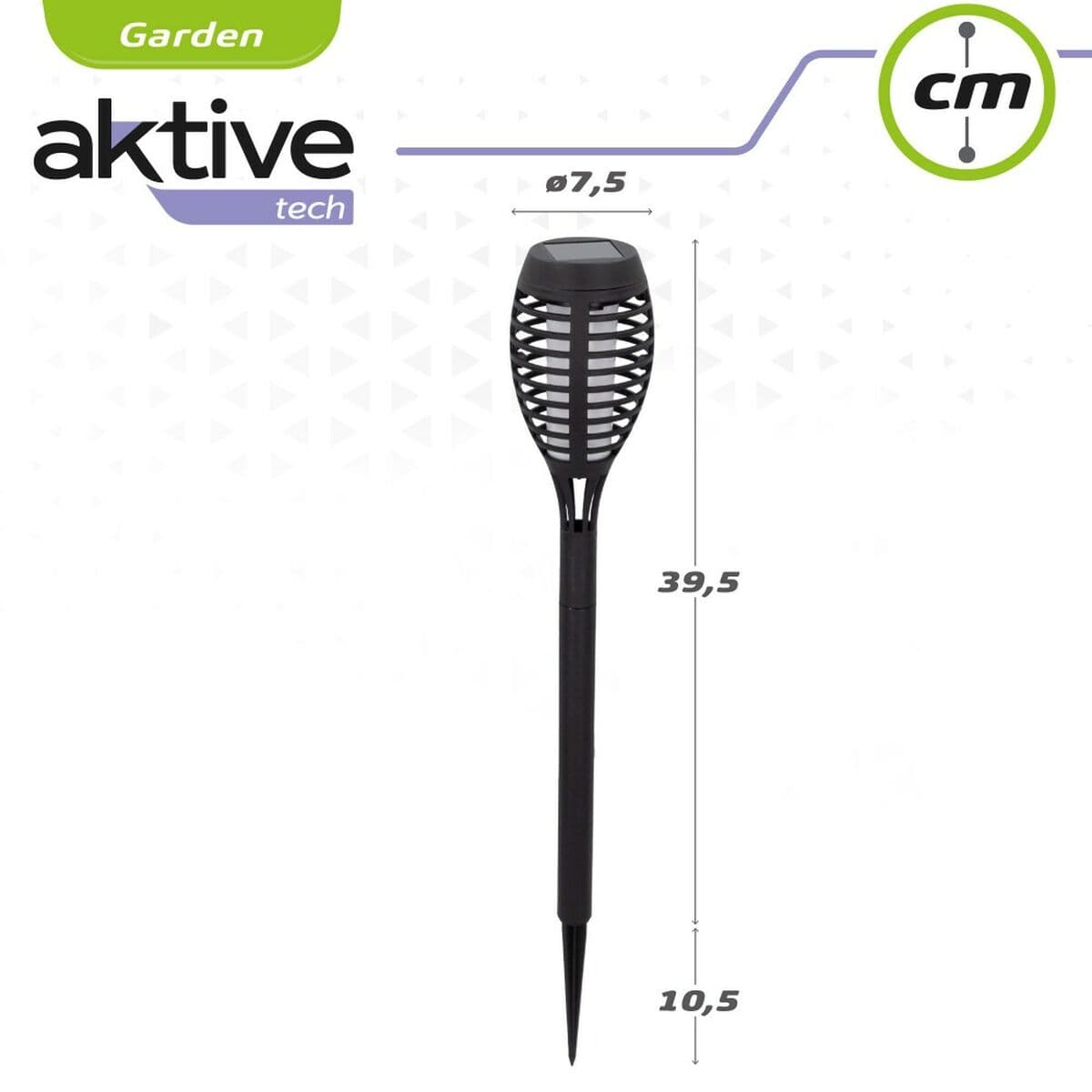 Set de antorchas solares de jardín Aktive Plástico 7,5 x 50 x 7,5 cm (4 Unidades) - Image 7