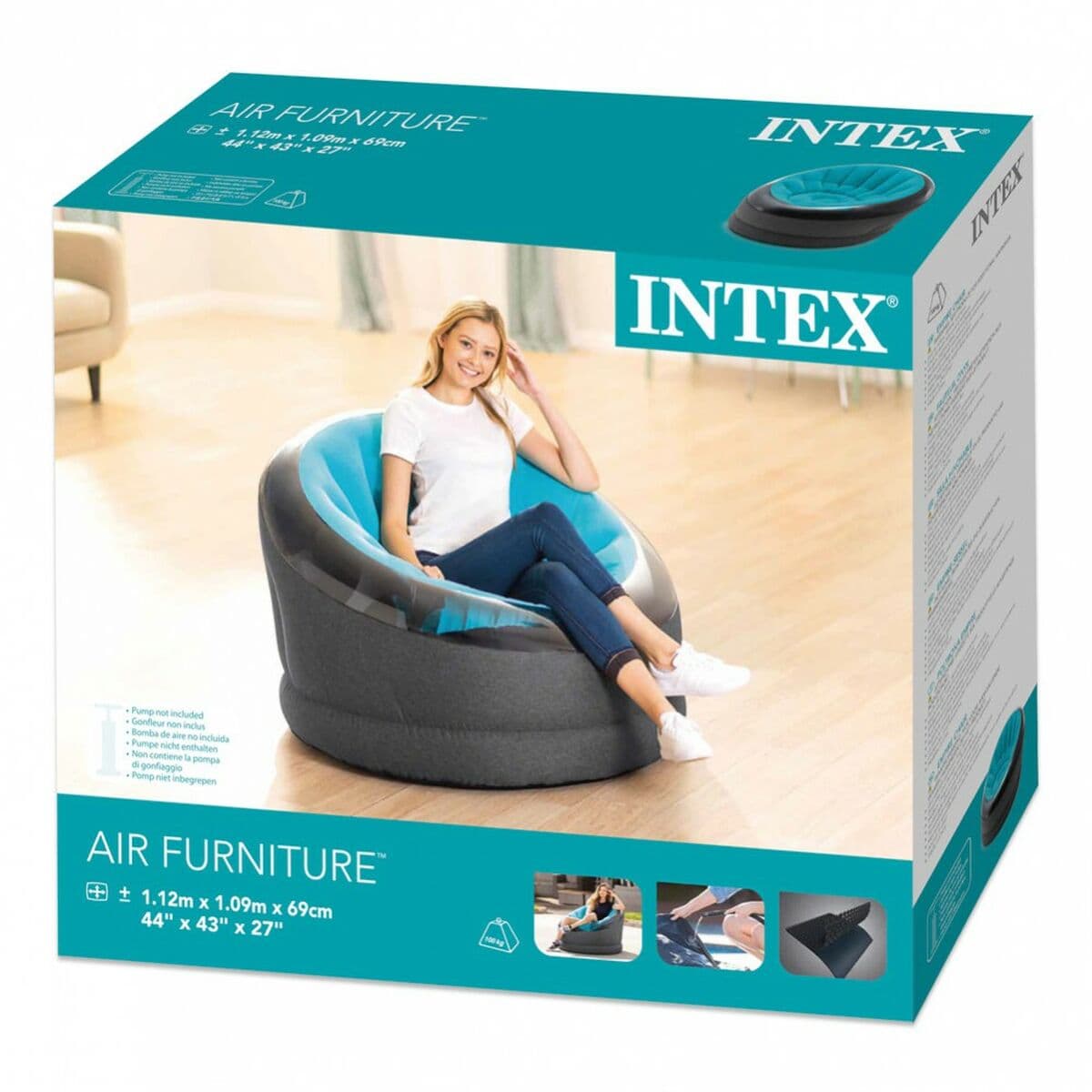 Sillón Hinchable Intex EMPIRE 112 x 69 x 109 cm (3 Unidades) - Image 6