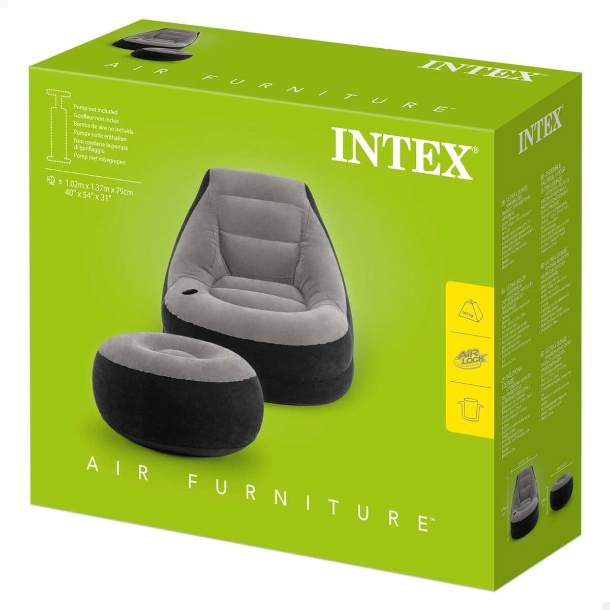 Sillón Hinchable Intex ULTRA LOUNGE 99 x 76 x 130 cm (4 Unidades) - Image 5