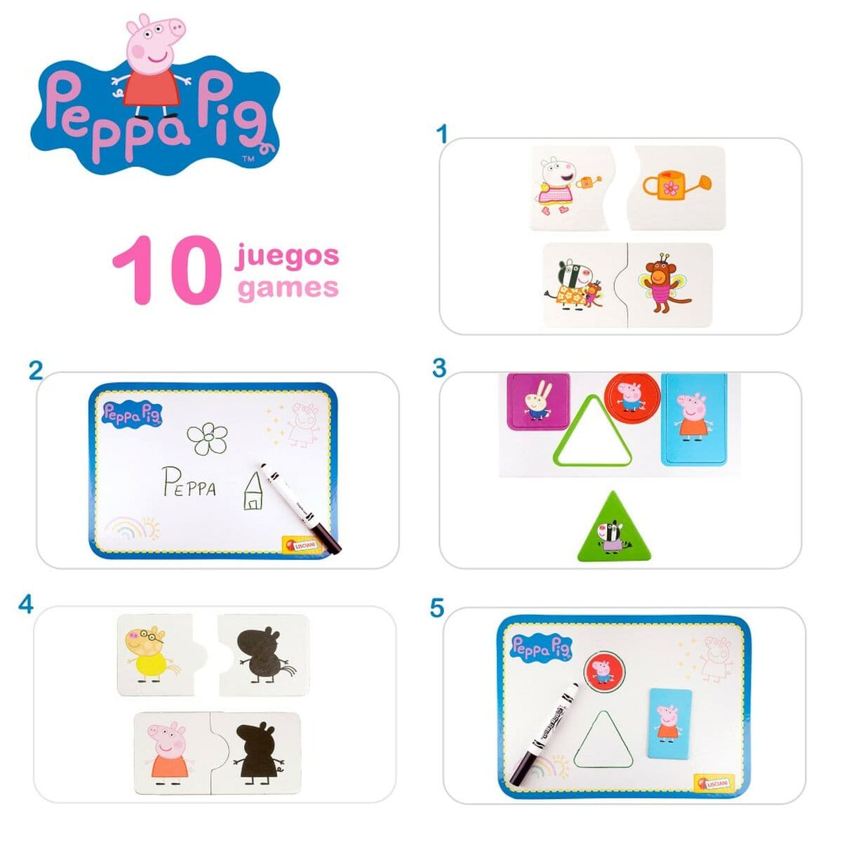 Daudzspēļu galds Peppa Pig (6 gb.) - Image 4