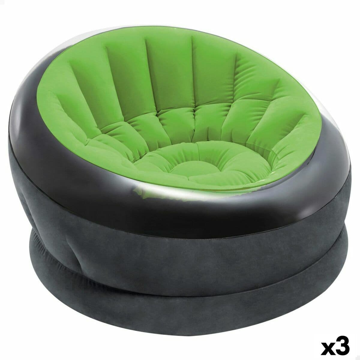 Sillón Hinchable Intex Empire Verde 112 x 109 x 60 cm (3 Unidades)