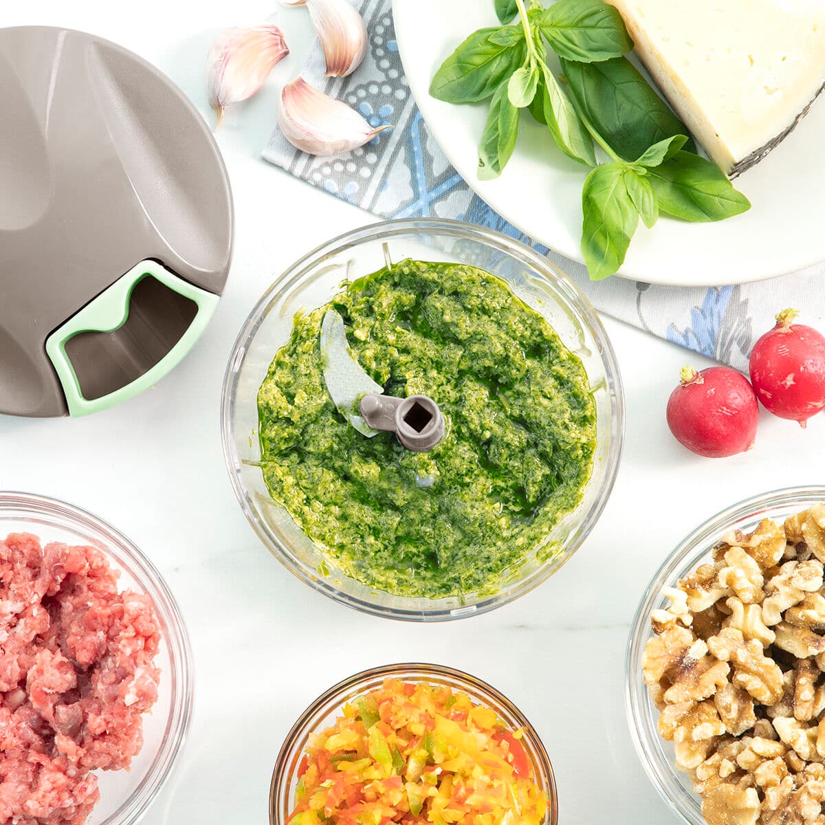 Rankinis mini smulkintuvas su traukimo virve Spinop InnovaGoods - Image 2