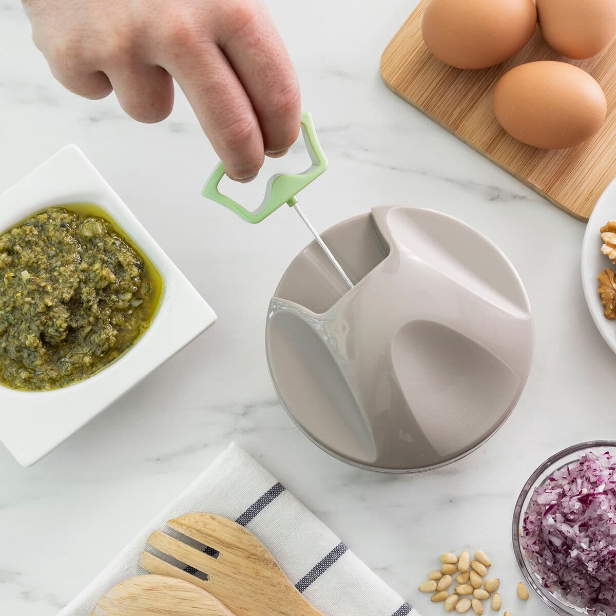 Rankinis mini smulkintuvas su traukimo virve Spinop InnovaGoods - Image 5