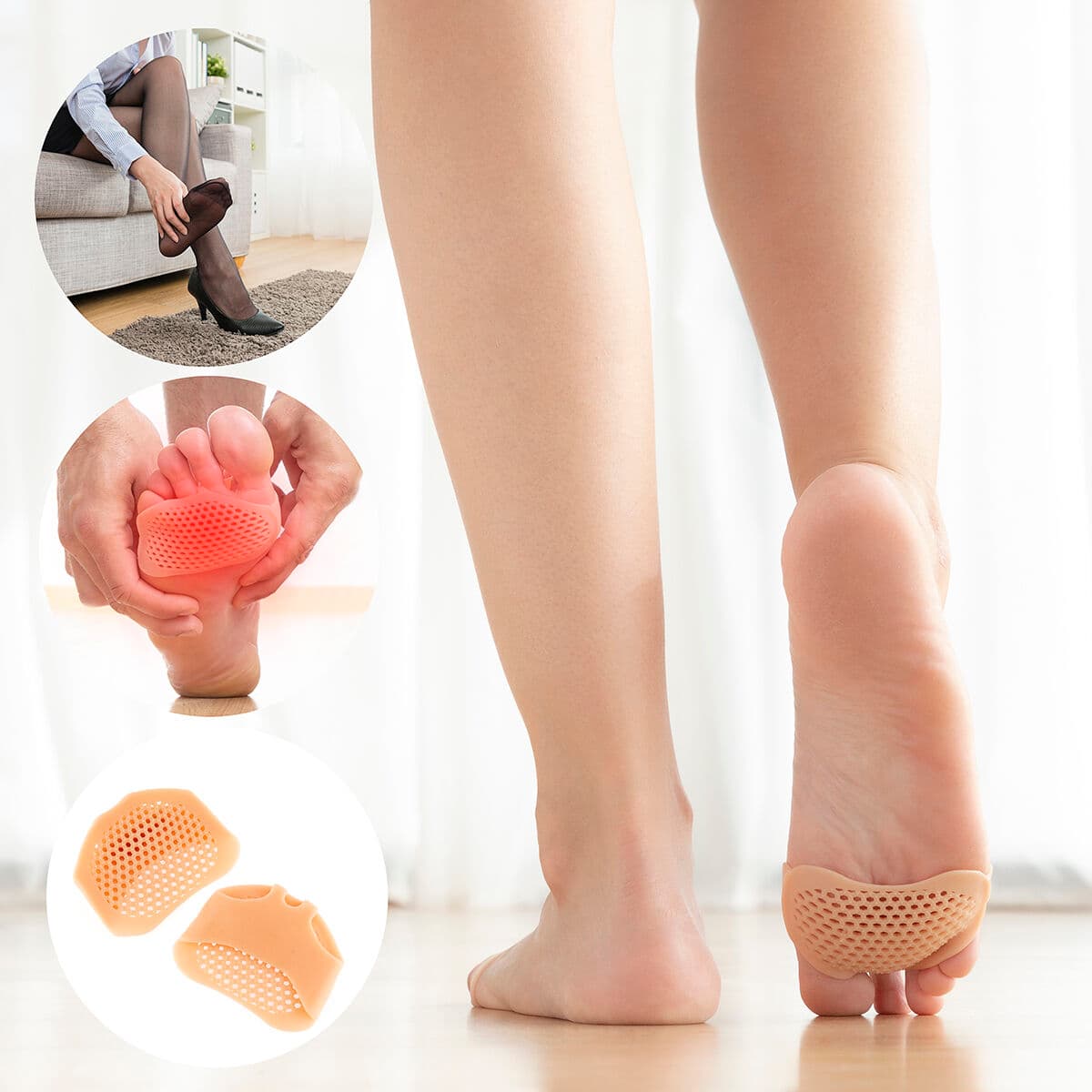 Almohadillas Metatarsianas de Gel de Silicona SilStep InnovaGoods 2 Unidades - Image 2