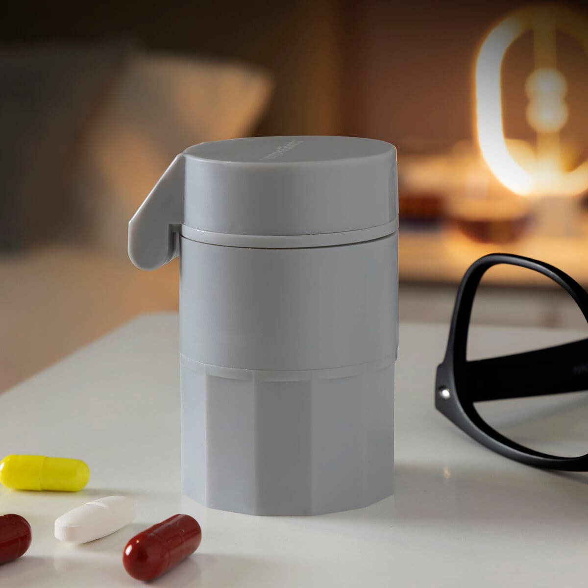 5-i-1-Doseringsanordning för piller med skärare och krossare InnovaGoods Modelo Filvlok Grå Plast (96 Delar) (Renoverade B) - Image 2