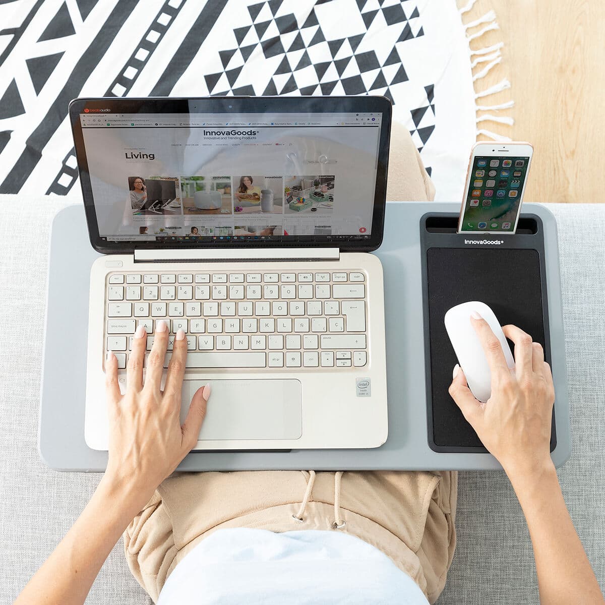 Laptop-Tisch mit XL-Kissen Deskion InnovaGoods - Image 6