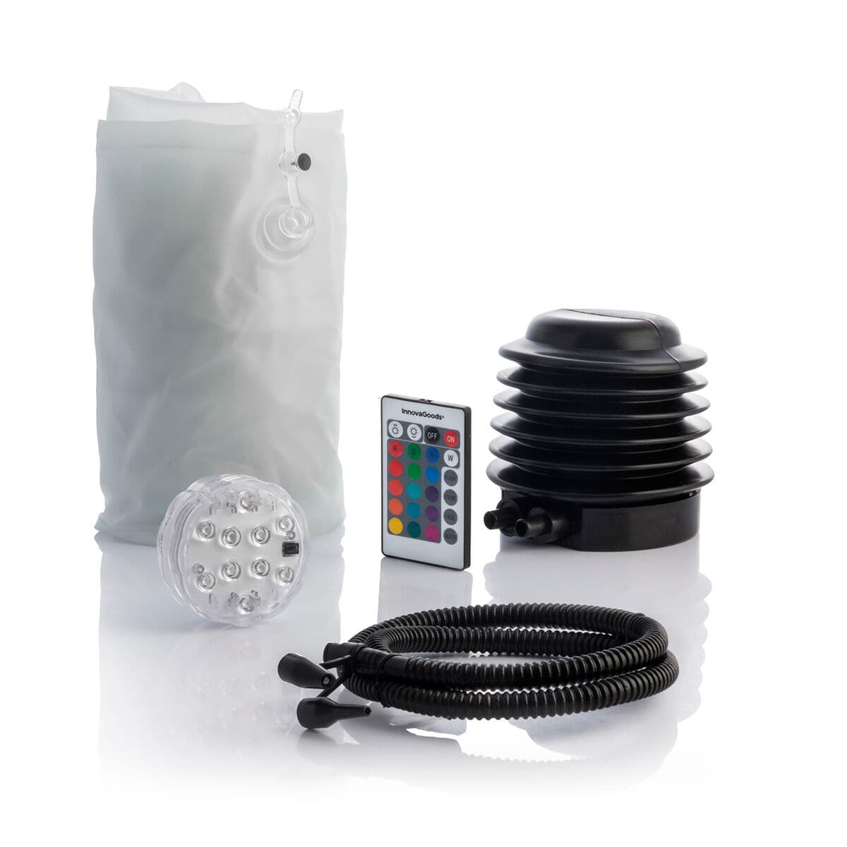 Piepūšams sēdeklis ar daudzkrāsu LED un tālvadības pulti Pulight InnovaGoods - Image 12