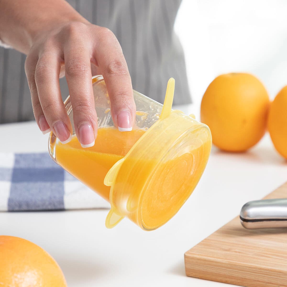 Set de 10 Tapas de Cocina Reutilizables y Ajustables Lilyd InnovaGoods - Image 7