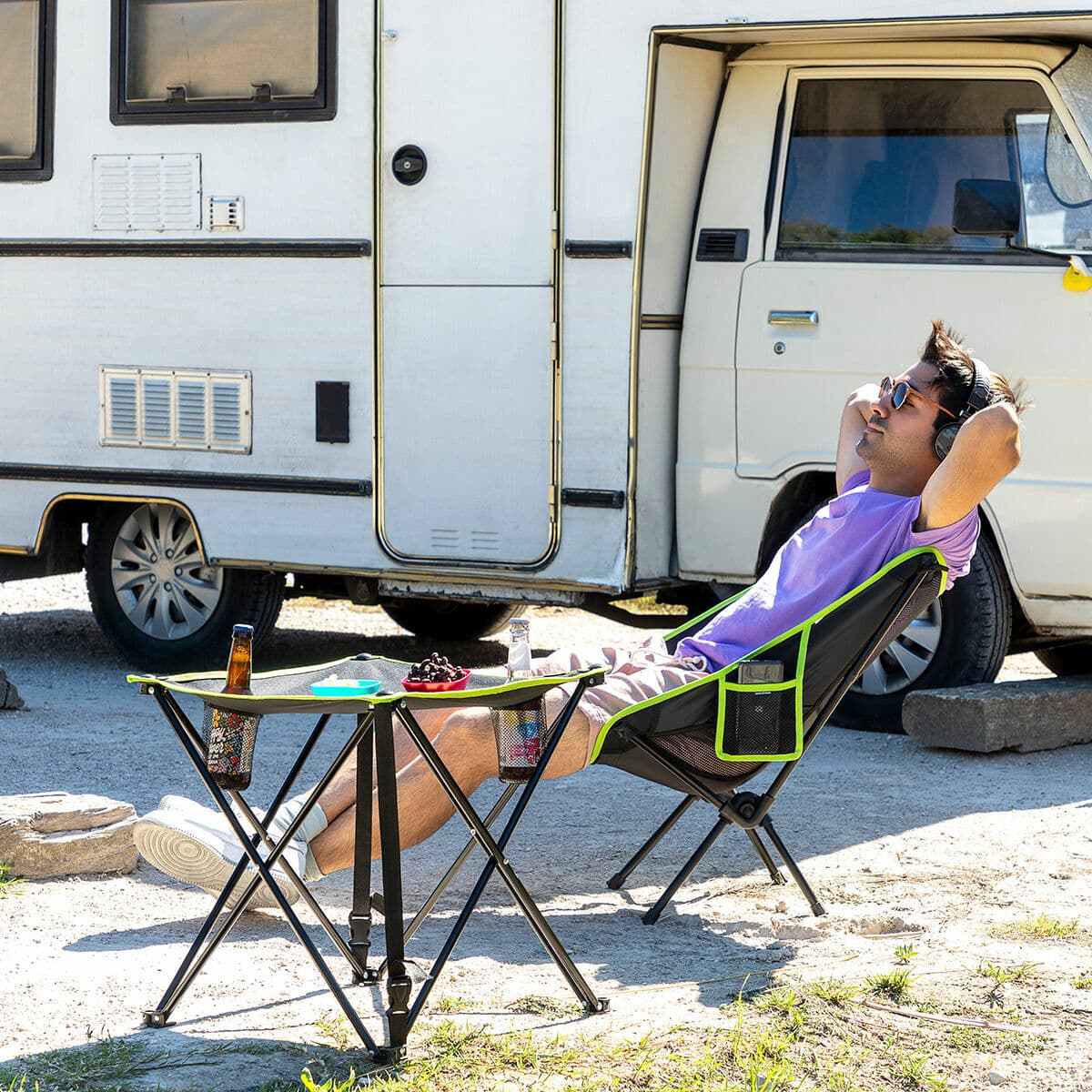 Klappbarer Campingtisch aus Textil mit Hülle Cafolby InnovaGoods - Image 4